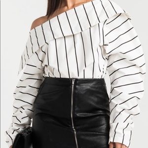 Backwards button down top